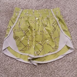 Stylish Lime Green and White Shorts